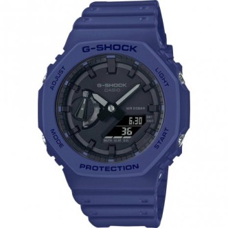 2 - Casio G-Shock blue men's watch GA-2100-2AER case and strap in resin