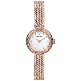 1 - Orologio donna Emporio Armani rosato solo tempo AR11416 acciaio Maglia Milano