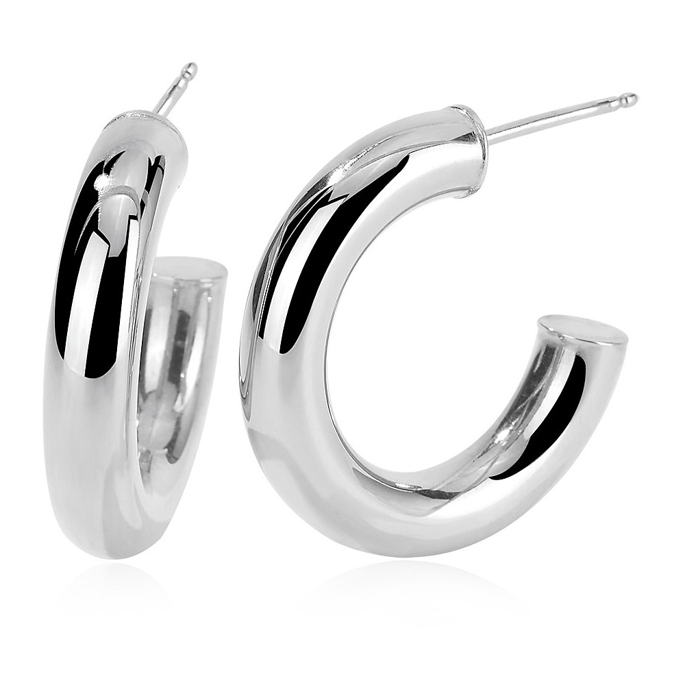 1 - Hoop earrings 563446 925 silver polished finish