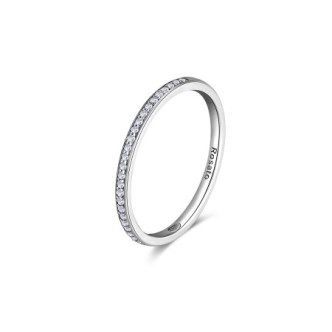 1 - Allegra Rose Eternity Ring with Cubic Zirconia RZA029S 925 Silver mis. 10