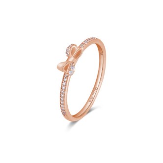 1 - Rosato bow ring with cubic zirconia Allegra RZA026X 925 rosegold silver size 8