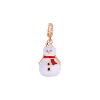 1 - Rosato Snowman Pendant RZLE053 Pink 925 silver with enamel