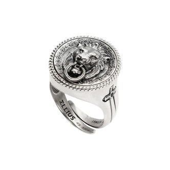 1 - Ring Lion Ellius man Silver 925 Porta Romana collection