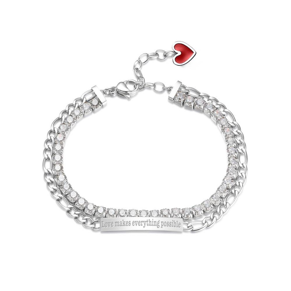 1 - Bracelet Wish Love Brosway woman BEI066 steel with zircons