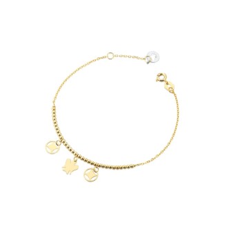 1 - Roberto Giannotti women's yellow gold angel bracelet NKT315 with spheres