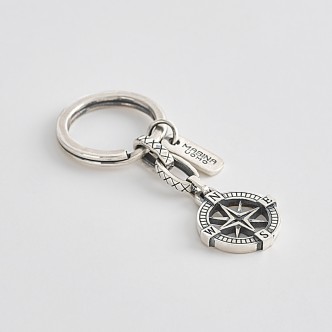 1 - Keychain Man Wind rose Mabina 583003 Silver 925