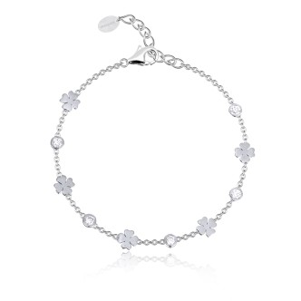 1 - Mabina Woman Bracelet Silver 925 Four-leaf clover 533271