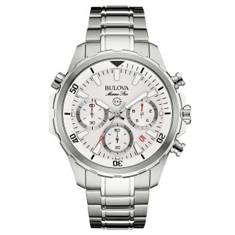 1 - Bulova Marine Star Chronograph 96B255 men's watch gray background