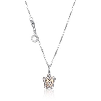 1 - Roberto Giannotti GIA334 necklace with angel in rosy silver and zircons Angels collection