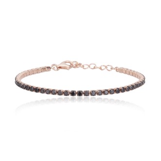 1 - Bracciale Tennis donna Mabina Argento 925 rosato con zirconi 533329