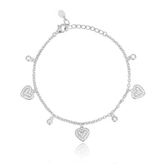 1 - Bracciale donna Mabina cuore e zirconi Argento 925 533354