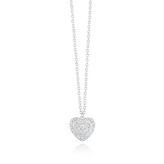 1 - Mabina woman heart necklace with cubic zirconia 925 Silver 553335