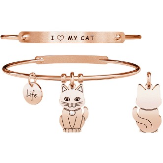 1 - Bracciale donna Kidult Gatto rosato 731758 acciaio 316L Animal Planet