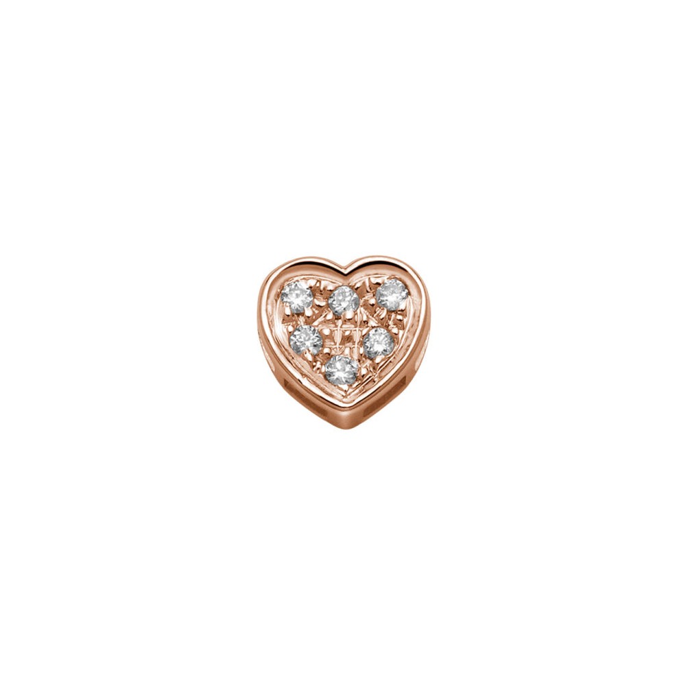 1 - Flat Heart Woman Gold Elements DCHF7847.003 18Kt rose gold with diamonds