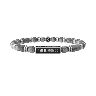 1 - Bracciale Kidult uomo "PER IL MONDO SEI IL MIO PAPÀ" 731996 agata acciaio 316L Family