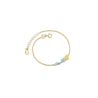 1 - Bracciale bimba Le Bebè Cenerentola Oro Giallo PMG090 Fiabe