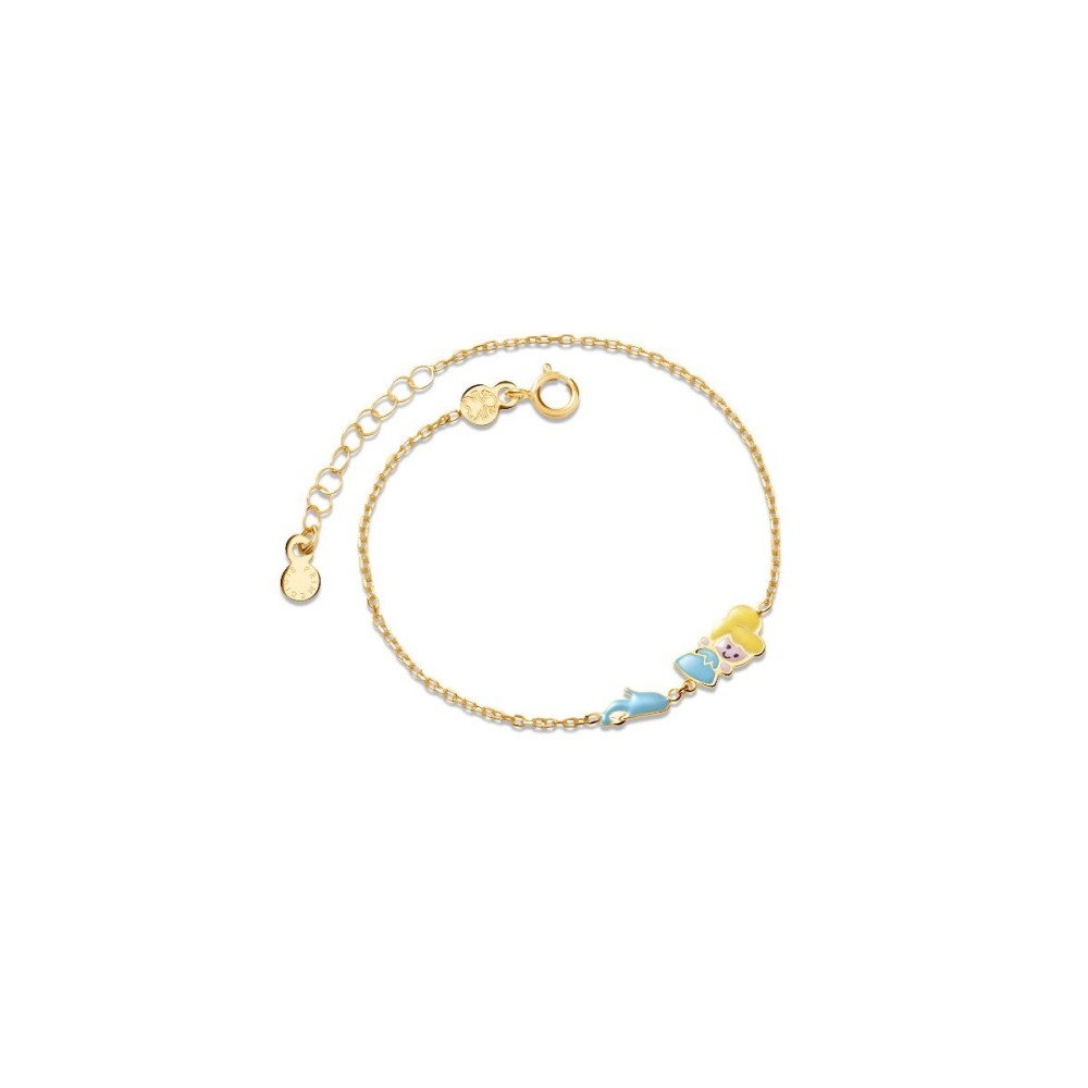 1 - Bracciale bimba Le Bebè Cenerentola Oro Giallo PMG090 Fiabe