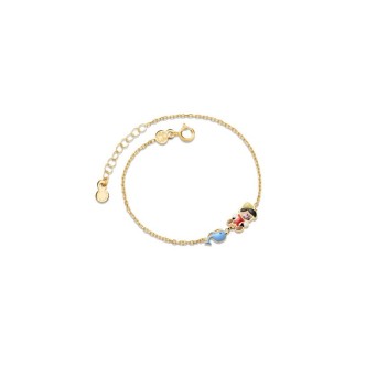 1 - Le Bebè girl bracelet Pinocchio Yellow Gold PMG097 Fiabe