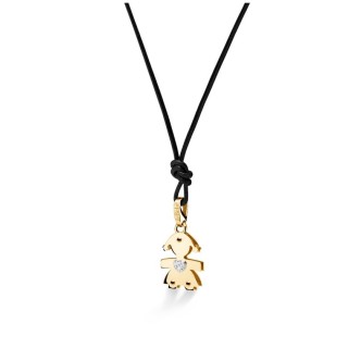 1 - Le Bebè baby girl pendant Yellow Gold with diamonds LBB062