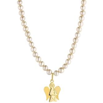 1 - Roberto Giannotti NKT182 necklace with pearls col. white and angel Angels collection