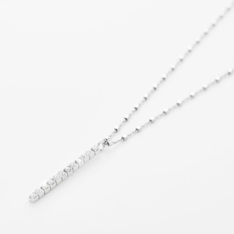 1 - Woman Necklace Letter I in 925 Silver Rosato Cubica  RZCU09