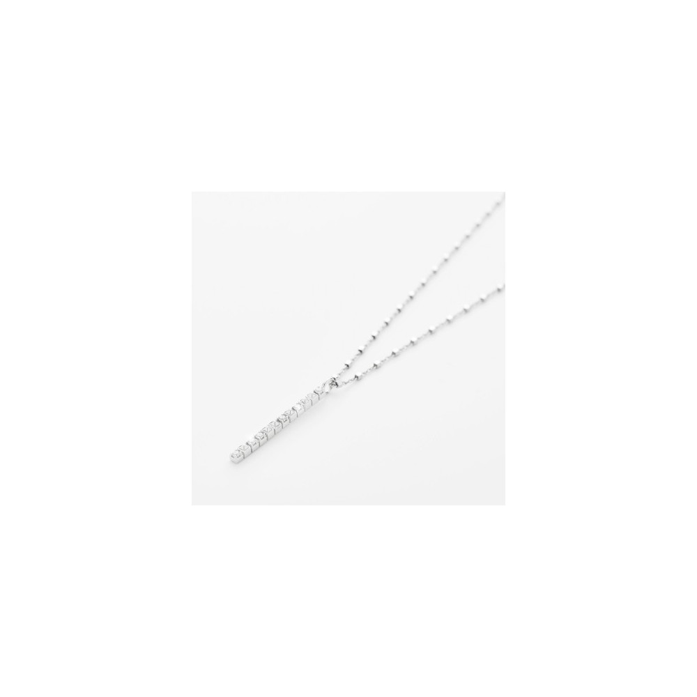 1 - Woman Necklace Letter I in 925 Silver Rosato Cubica  RZCU09