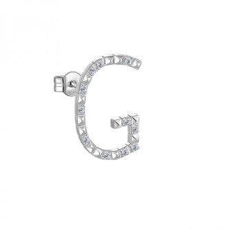 1 - Orecchino donna lettera G in Argento 925 Rosato Cubica RZCU33