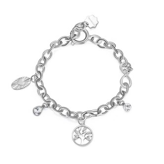 1 - Bracciale donna albero della vita infinito cuore cristalli Acciaio 316L Brosway Chakra BHKB116