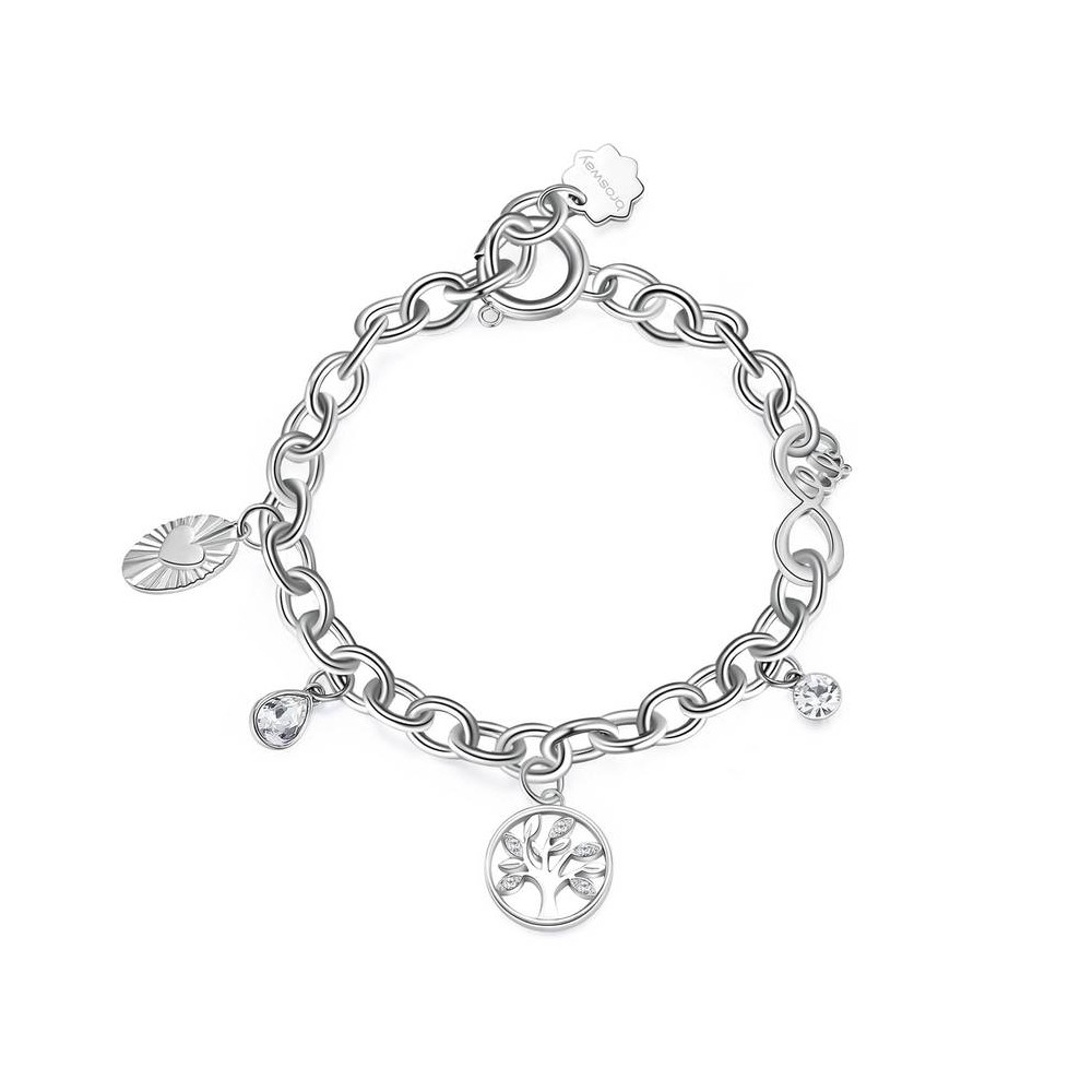 1 - Woman bracelet tree of life infinity heart crystals 316L steel Brosway Chakra BHKB116