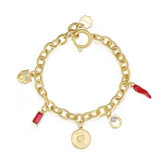 1 - Bracciale donna coccinella Acciaio 316L dorato Brosway Chakra BHKB118