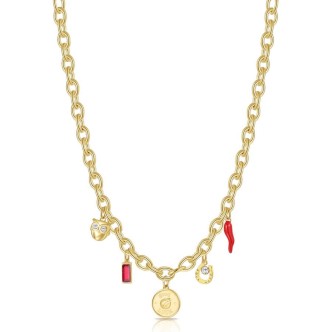 1 - Collana donna coccinella Acciaio 316L dorato Brosway Chakra BHKN072