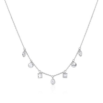 1 - Collana donna cristalli Swarovski Acciaio 316L Brosway Rain BNR06