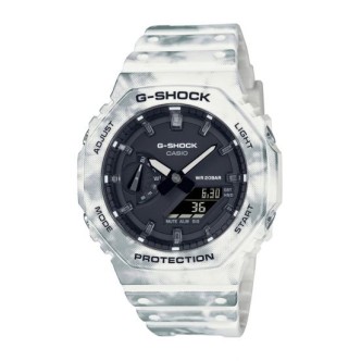 1 - Orologio Casio Grunge Snow bianco GAE-2100GC-7AER Mimetica Neve intercambiabile