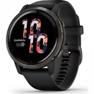 1 - Orologio Garmin Venu 2 nero 010-02430-11 acciaio ardesia cinturino silicone