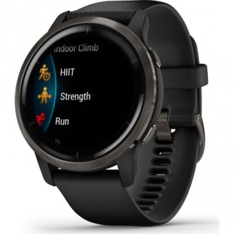 1 - Orologio Garmin Venu 2 nero 010-02430-11 acciaio ardesia cinturino silicone