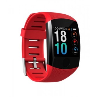 1 - Orologio Smartwatch unisex Smarty rosso rettangolare SW011B cinturino silicone