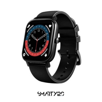 1 - Smarty 2.0 unisex Smartwatch watch black SW023A silicone strap