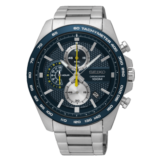 1 - Watch Seiko Chronograph men's analog steel strap Sport model SSB259P1