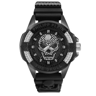 1 - Philipp Plein The Skull men's watch black white skull PWAA1421 silicone strap