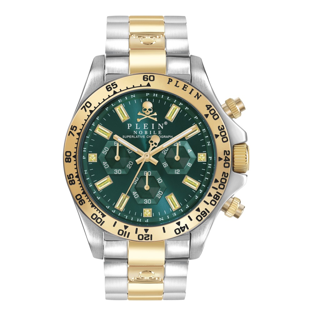 1 - Philipp Plein Nobile Green Gold Chronograph man watch PWCAA0821 steel