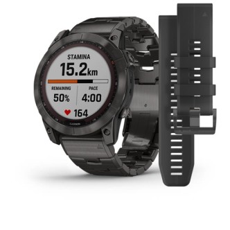 1 - Garmin Fenix ​​7 Sapphire Solar man watch 010-02541-27 vented Titanium bracelet