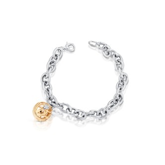 1 - Bracciale donna Chiama angeli dorato Roberto Giannotti SFA150 Argento 925