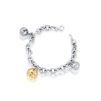 1 - Bracciale donna Chiama angeli tre pendenti Roberto Giannotti SFA151 Argento 925