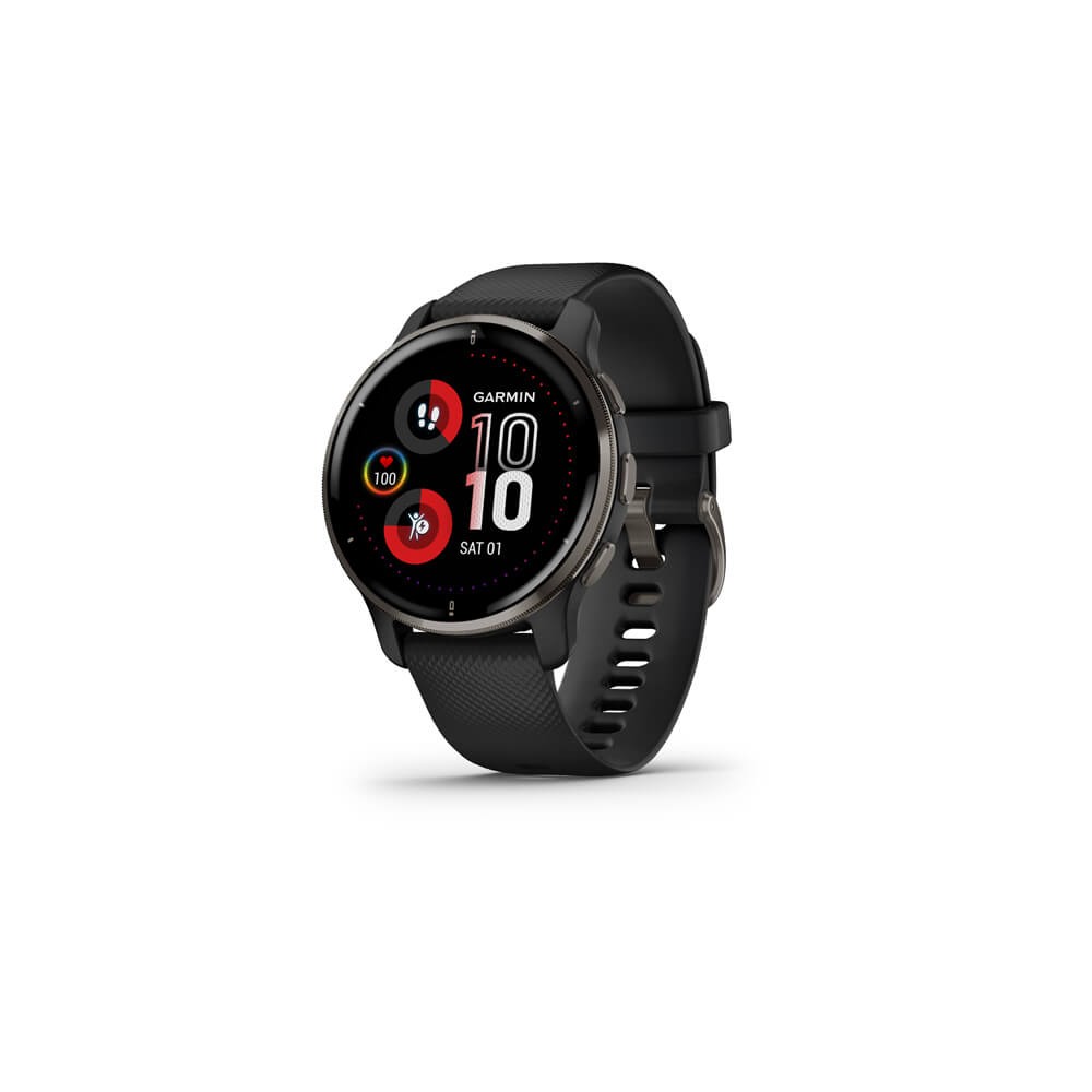 1 - Orologio Garmin uomo Venu 2 Plus nero 010-02496-11 cassa acciaio cinturino silicone