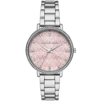 1 - Michael Kors Pyper pink women's watch only time MK4631 steel with crystals.