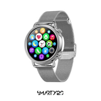 1 - Smartwatch woman Smarty 2.0 steel gray SW025B Milan mesh