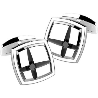 1 - Cufflinks Zancan EXG048 316L steel Cosmopolitan collection