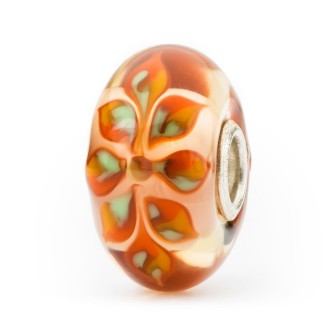 1 - Trollbeads Giglio della Purezza TGLBE-20311 vetro arancione