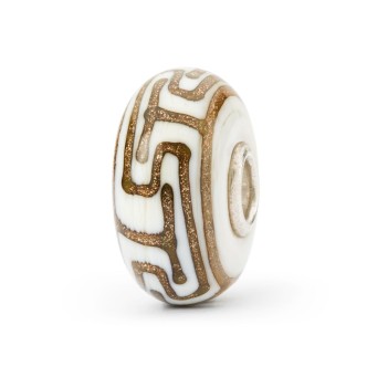 1 - Trollbeads Path of Peace TGLBE-20310 white glass