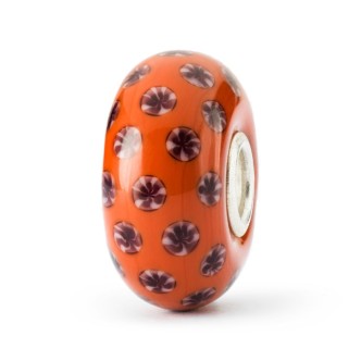 1 - Trollbeads Petunia of Joy TGLBE-20309 orange glass